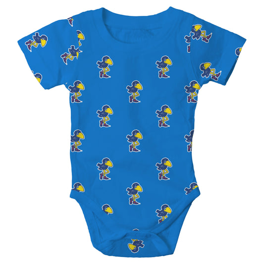 Kansas Jayhawks Infant Allover Printed Bodysuit