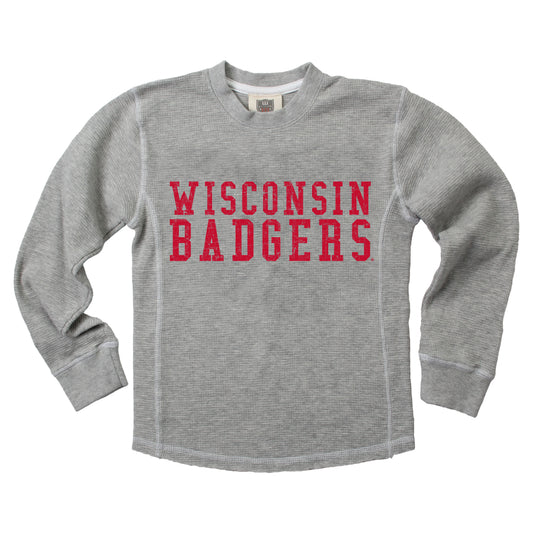 Wisconsin Badgers Waffle Long Sleeve Crew