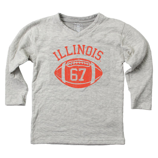 Illinois Fighting Illini Youth Boys V-Neck Football Shirt