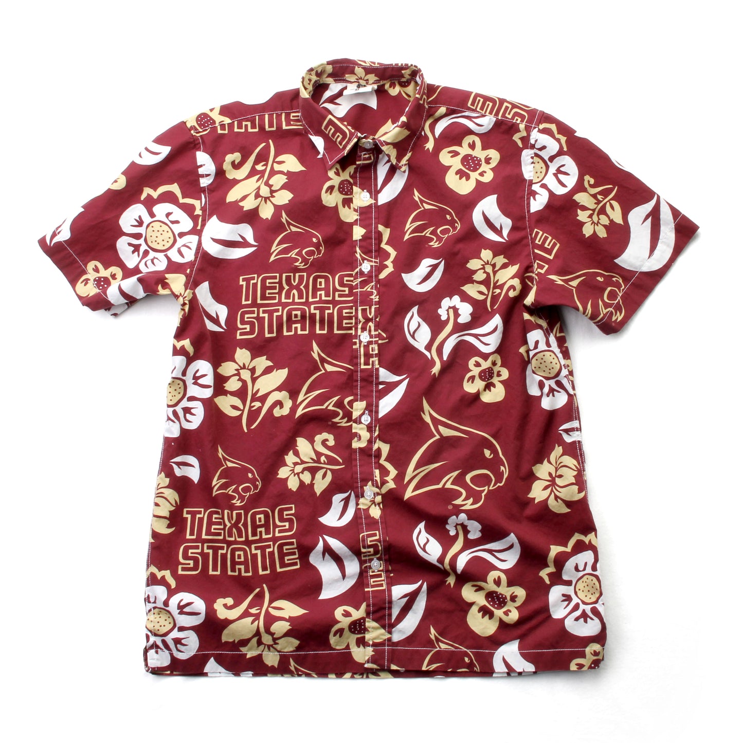 Texas State Bobcats Men's Floral Shirt