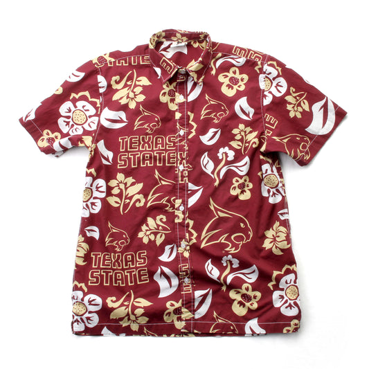 Texas State Bobcats Men's Floral Shirt