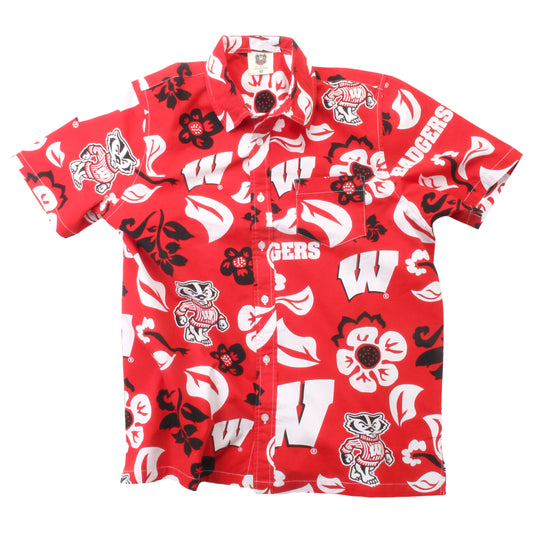 Wisconsin Badgers Men's Floral Shirt