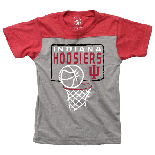 Indiana Hoosiers Youth Basketball Yoke Tee