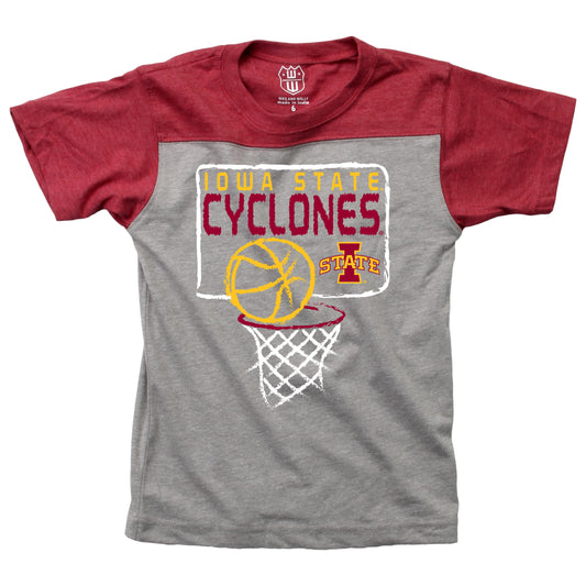 Iowa State Cyclones Youth Basketball Yoke Tee