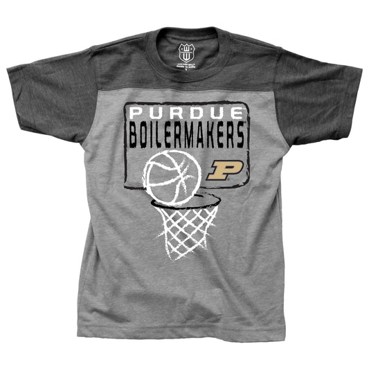 Purdue Boilermakers Youth Basketball Yoke Tee