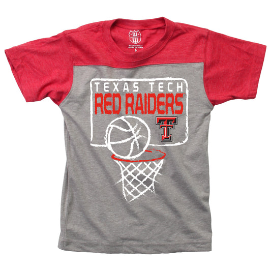 Texas Tech Red Raiders Youth Basketball Yoke Tee