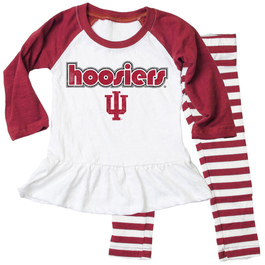 Indiana Hoosiers Infant Slub Raglan Set