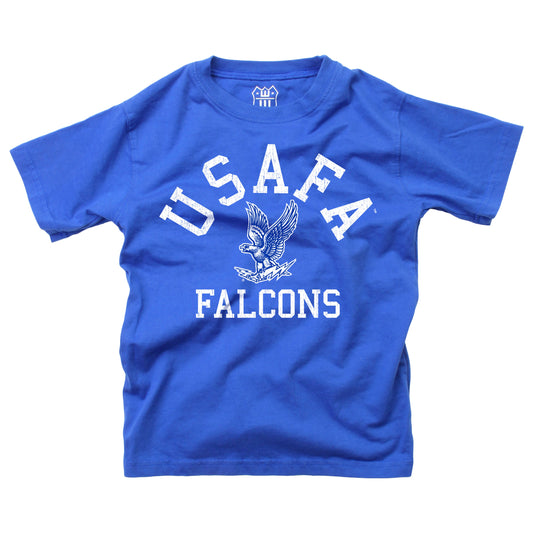Wes and Willy NCAA Kids S/S Organic Cotton Tee Shirt Air Force Falcons