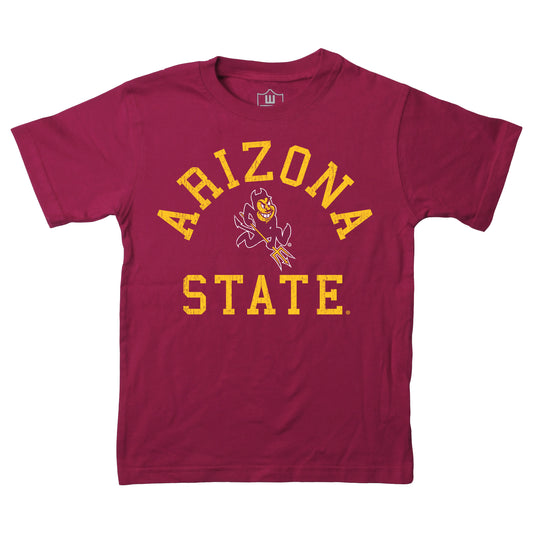 Arizona State Sun Devils NCAA Kids S/S Organic Cotton Tee Shirt - Red