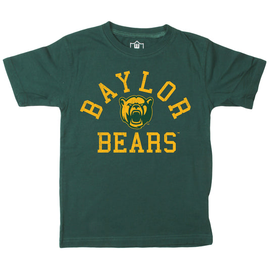 Baylor Bears NCAA Kids S/S Organic Cotton Tee Shirt - Green