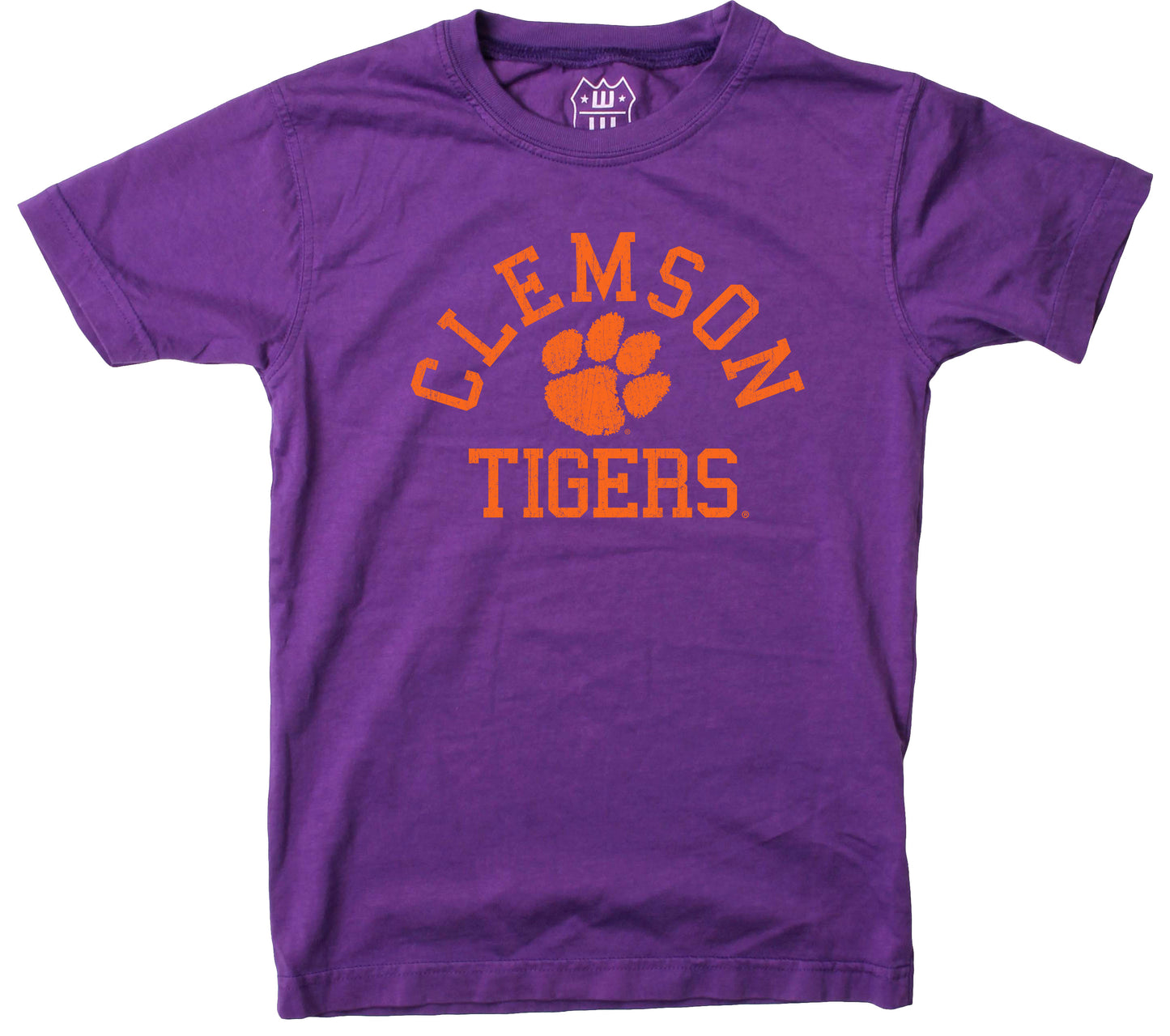 Clemson Tigers NCAA Kids S/S Organic Cotton Tee Shirt - Grape