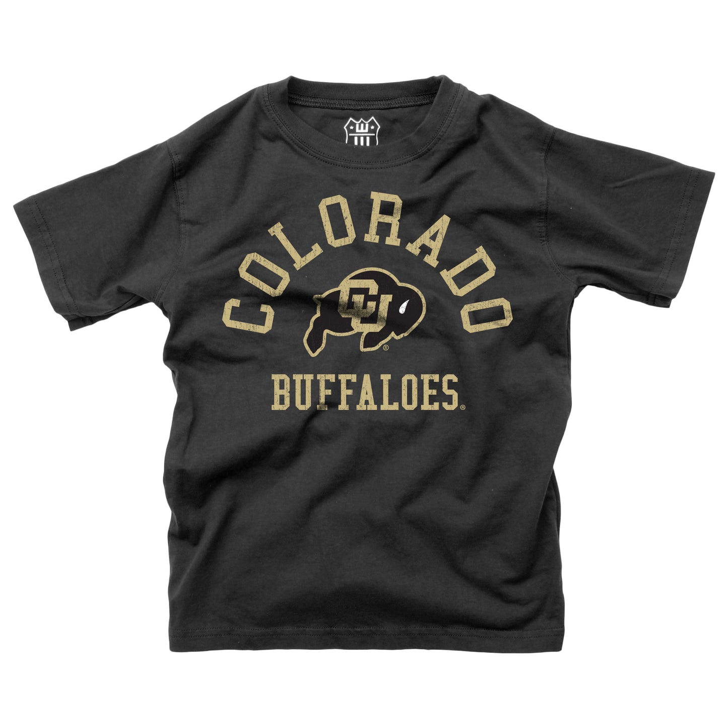 Colorado Buffaloes Wes and Willy NCAA Kids S/S Organic Cotton Tee Shirt - Black