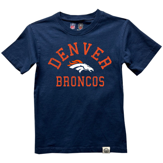 Denver Broncos NFL Youth Boys Organic Cotton T-Shirt-Navy