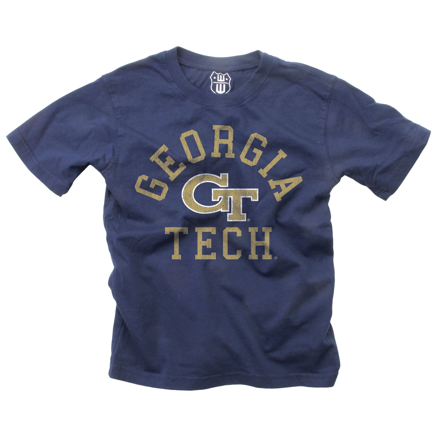 Georgia Tech Yellow Jackets NCAA Kids S/S Organic Cotton Tee Shirt-Navy