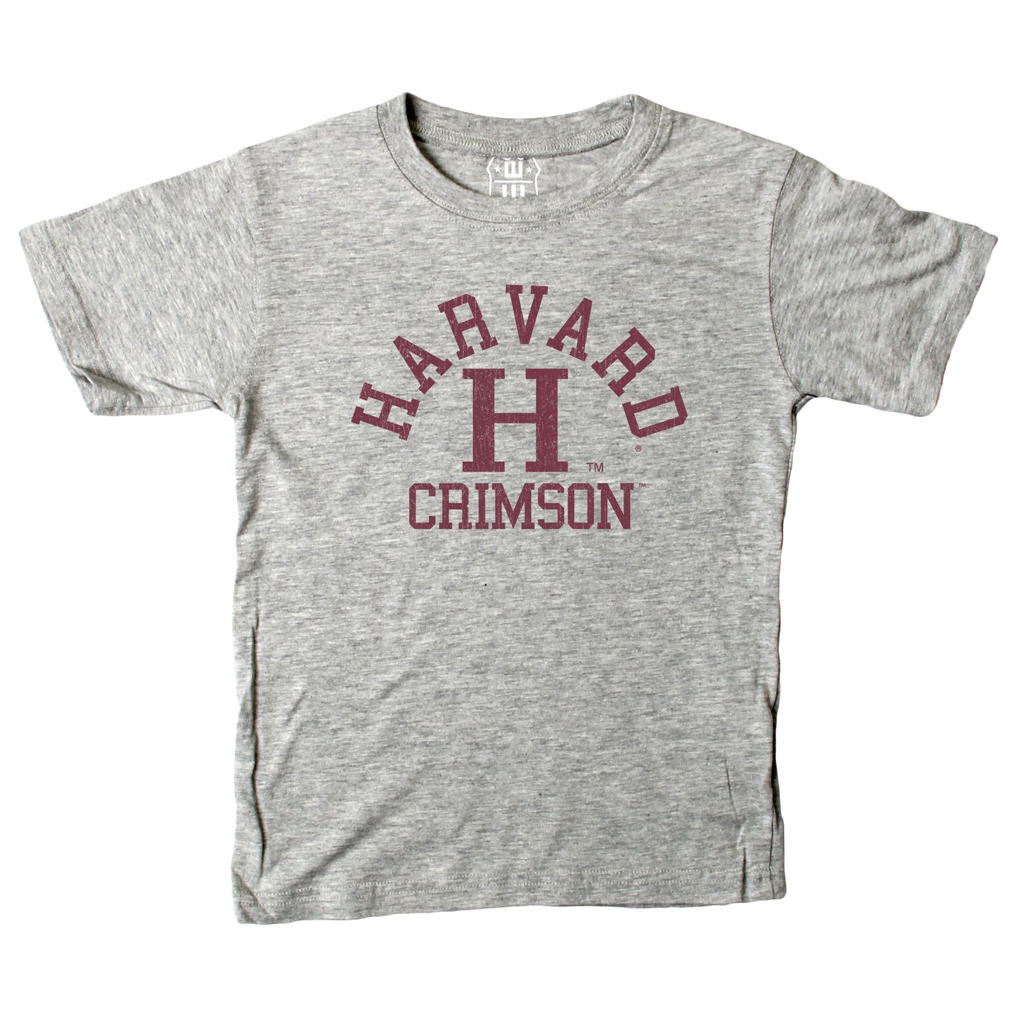 Harvard Crimson NCAA Kids S/S Organic Cotton Tee Shirt-Heather