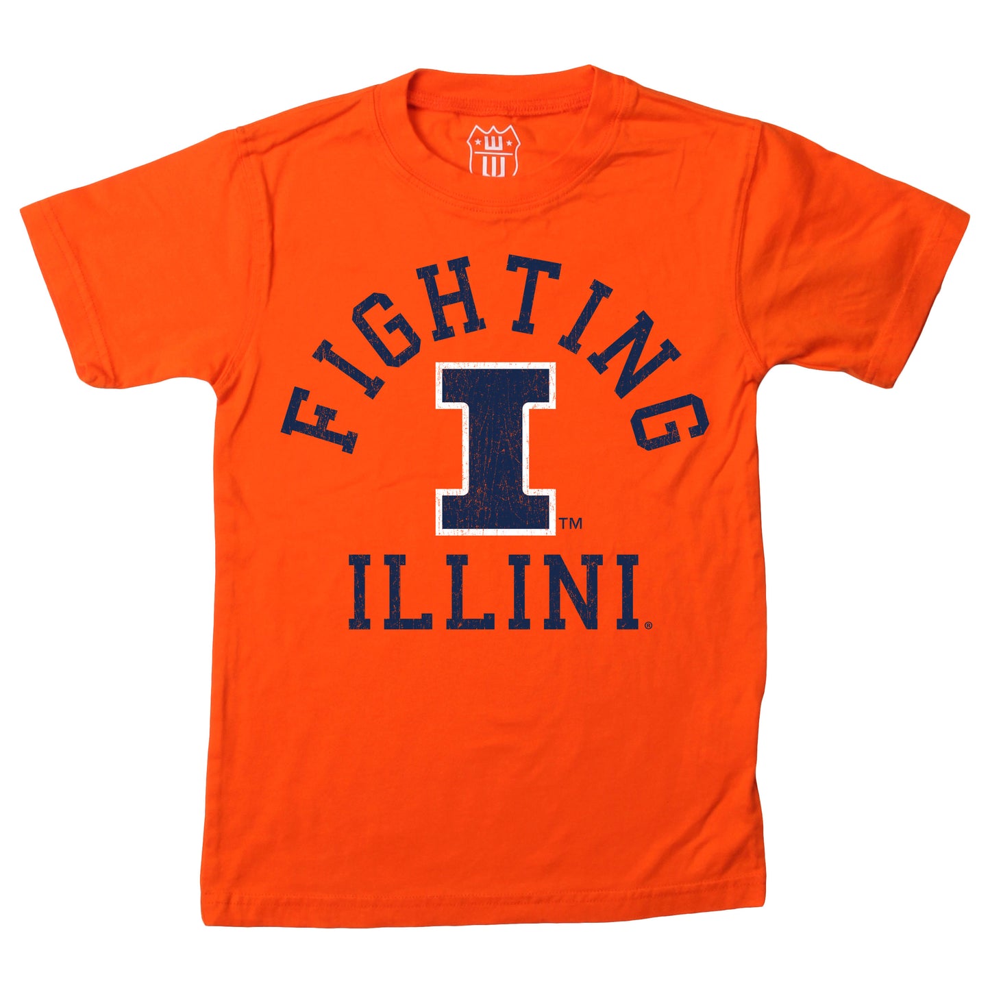 Illinois Fighting Illini NCAA Kids S/S Organic Cotton Tee Shirt - Orange Crush