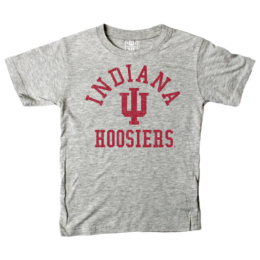 Indiana Hoosiers NCAA Kids S/S Organic Cotton Tee Shirt-Heather