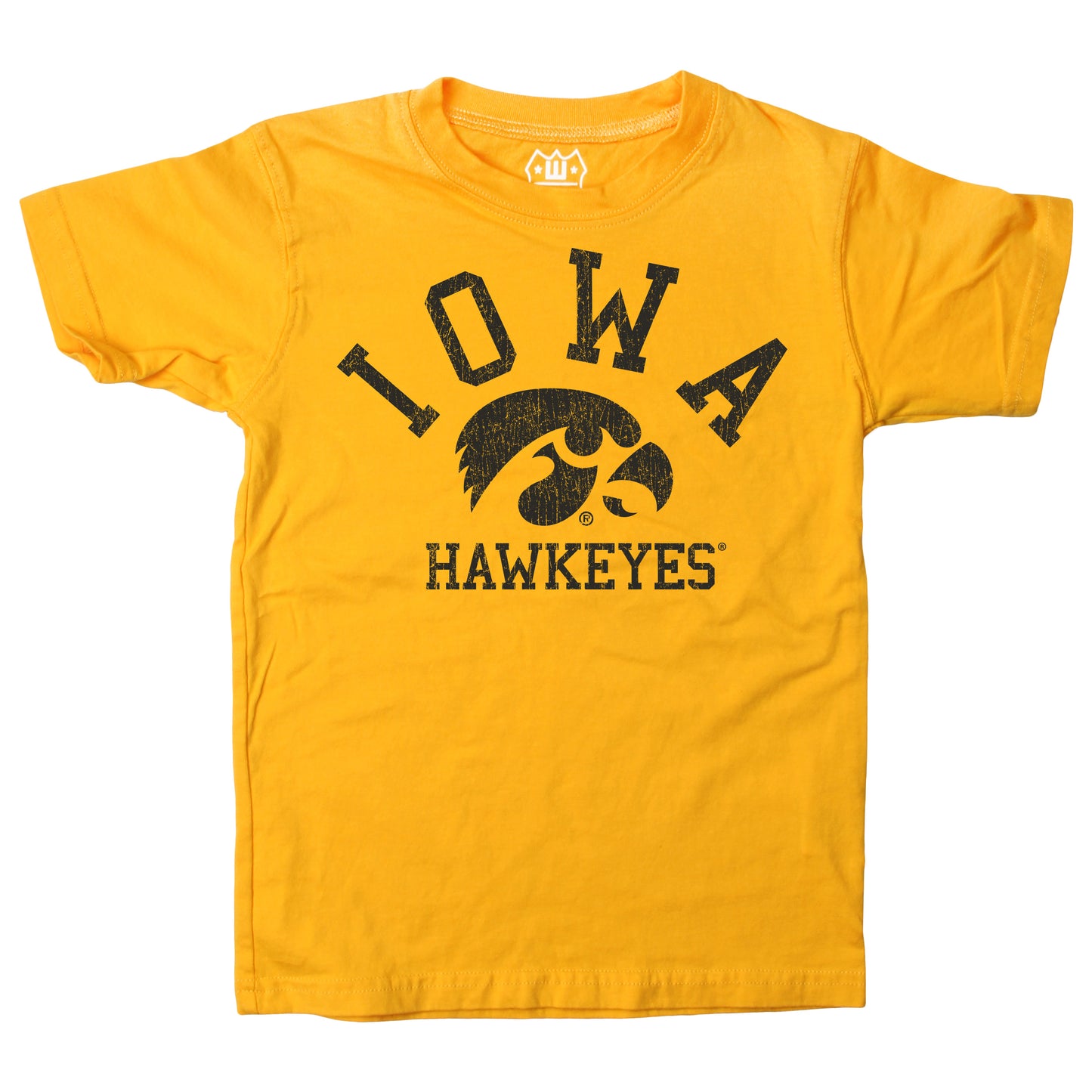 Iowa Hawkeyes NCAA Kids S/S Organic Cotton Tee Shirt-Bold Gold