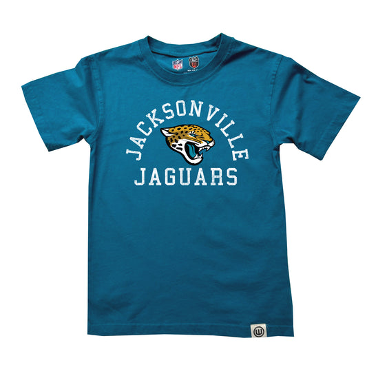 Jacksonville Jaguars NFL Youth Boys Organic Cotton Tee-Jags Teal