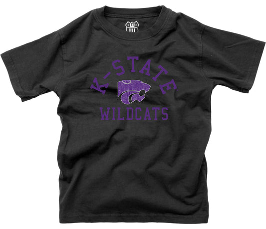 Kansas State Wildcats NCAA Kids S/S Organic Cotton Tee Shirt-Black
