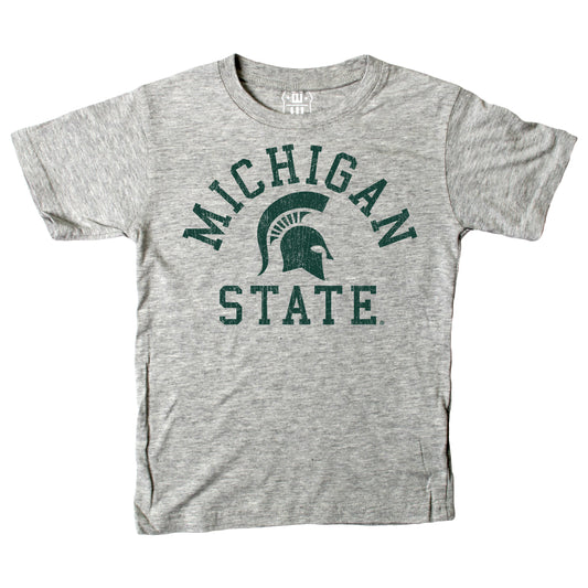 Michigan State Spartans NCAA Kids S/S Organic Cotton Tee Shirt-Heather