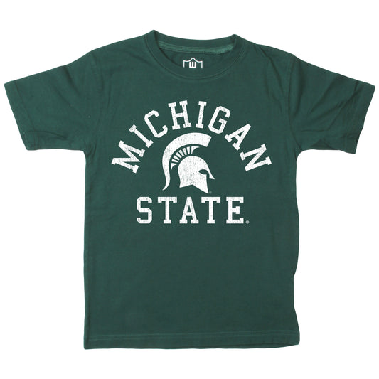 Michigan State Spartans NCAA Kids S/S Organic Cotton Tee Shirt - Green