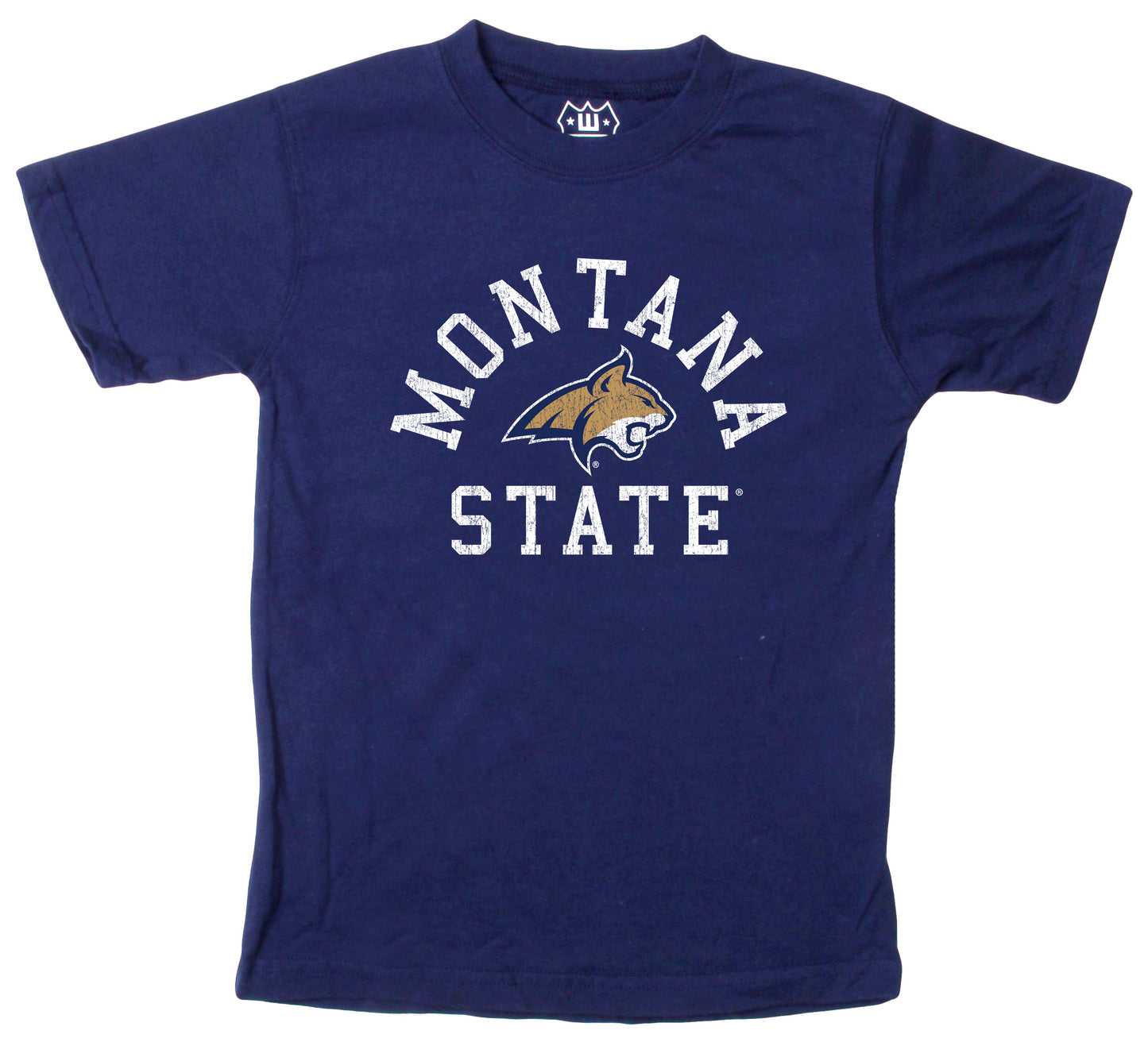 Montana State Bobcats NCAA Kids S/S Organic Cotton Tee Shirt-Midnight