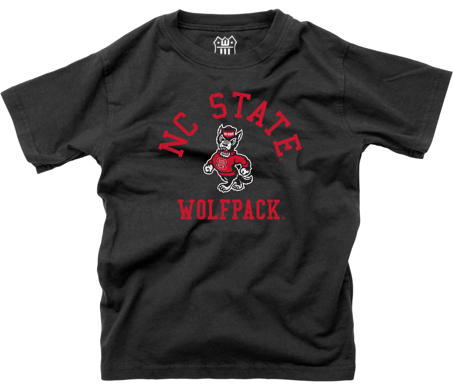 North Carolina State Wolfpack NCAA Kids S/S Organic Cotton Tee Shirt-Black