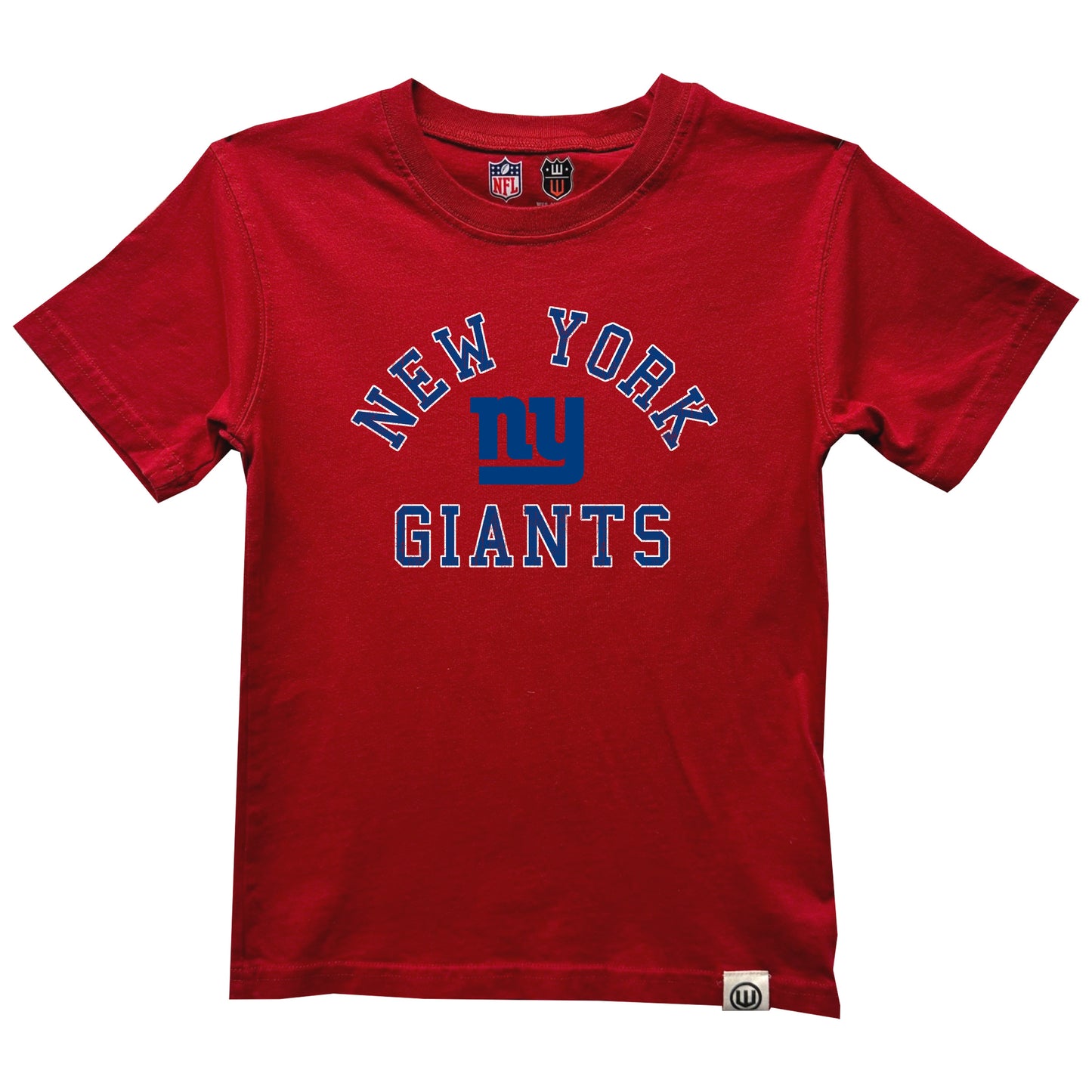 New York Giants NFL Kids Short Sleeve Organic Cotton Tee Shirt - Bullseye Red