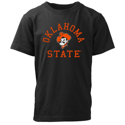 Oklahoma State Cowboys NCAA Kids S/S Organic Cotton Tee Shirt-Black