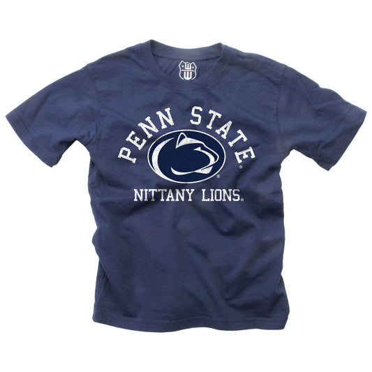 Penn State Nittany Lions NCAA Kids S/S Organic Cotton Tee Shirt - Navy
