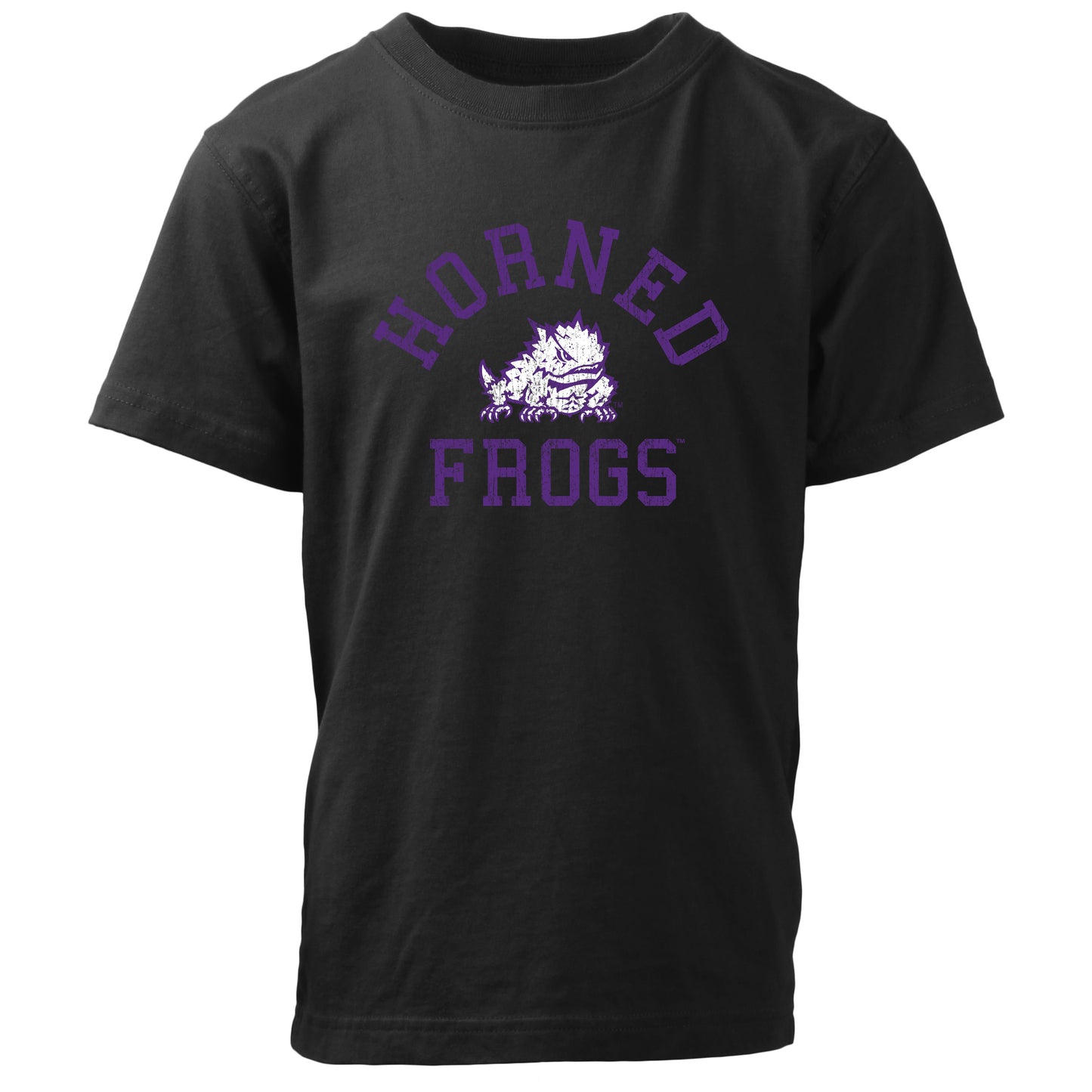 TCU Horned Frogs NCAA Kids S/S Organic Cotton Tee Shirt-Black