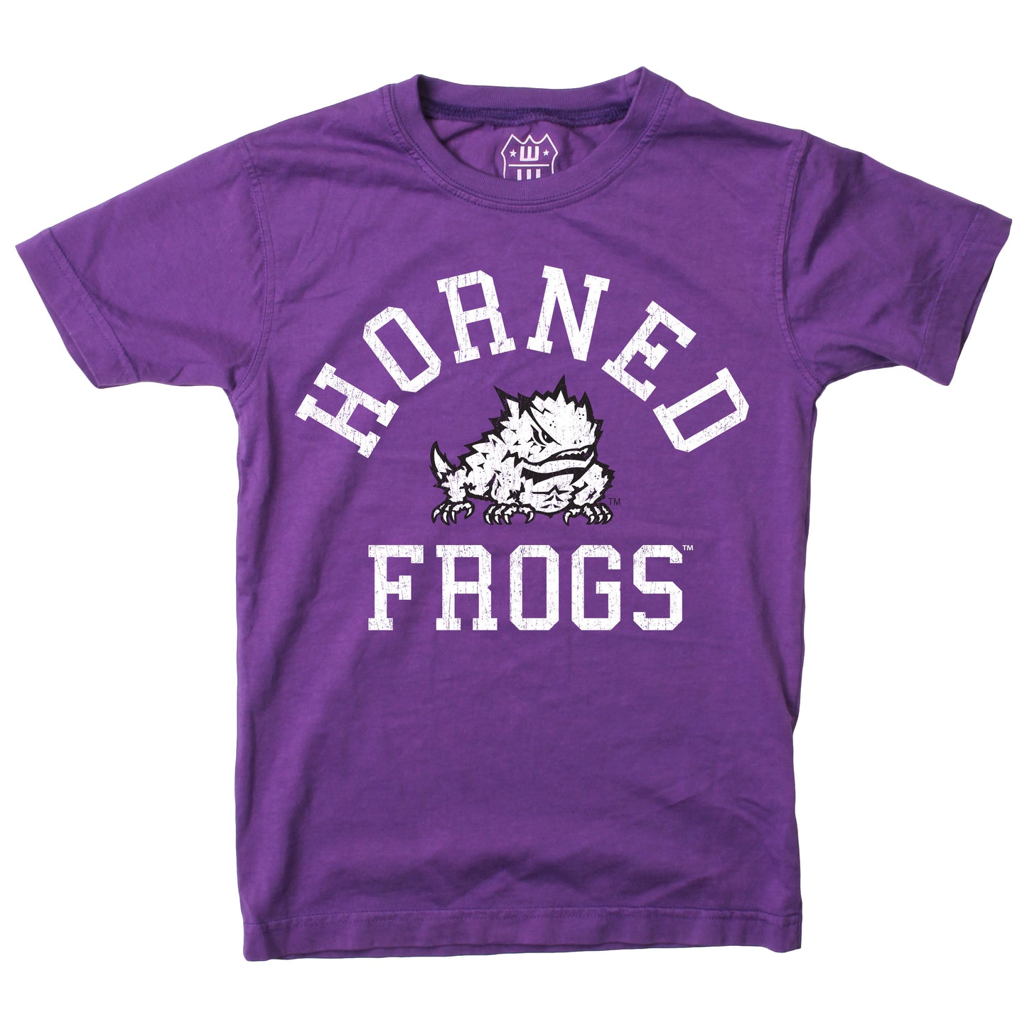 TCU Horned Frogs NCAA Kids S/S Organic Cotton Tee Shirt-Grape