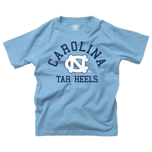 North Carolina Tarheels NCAA Kids S/S Organic Cotton Tee Shirt - UNC Blue