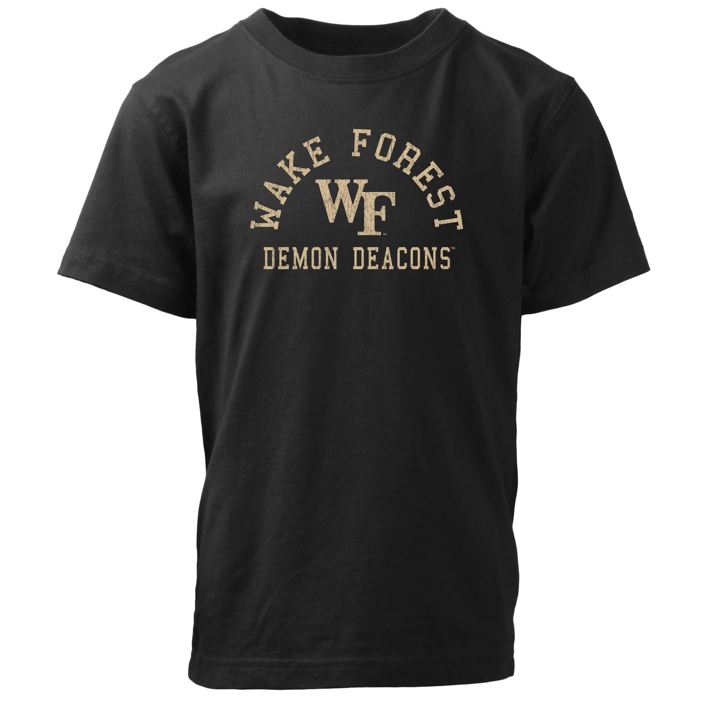 Wake Forest Demon Deacons NCAA Kids S/S Organic Cotton Tee Shirt-Black