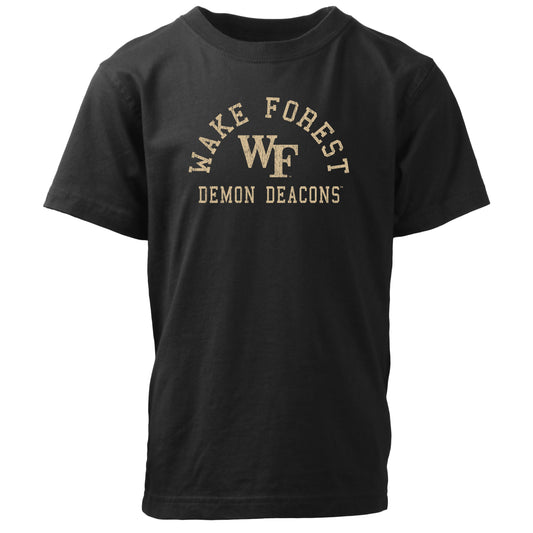 Wake Forest Demon Deacons NCAA Kids S/S Organic Cotton Tee Shirt-Black