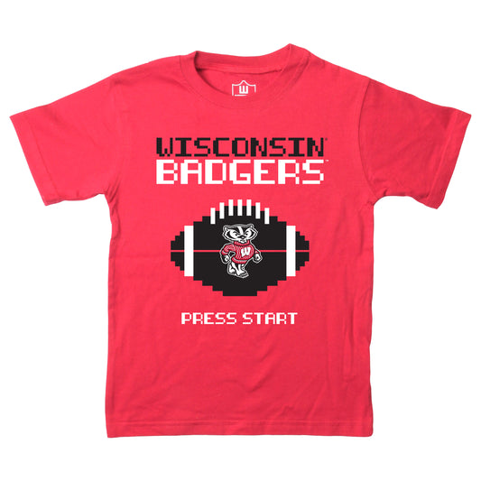 Wisconsin Badgers Youth Press Start SS Tee
