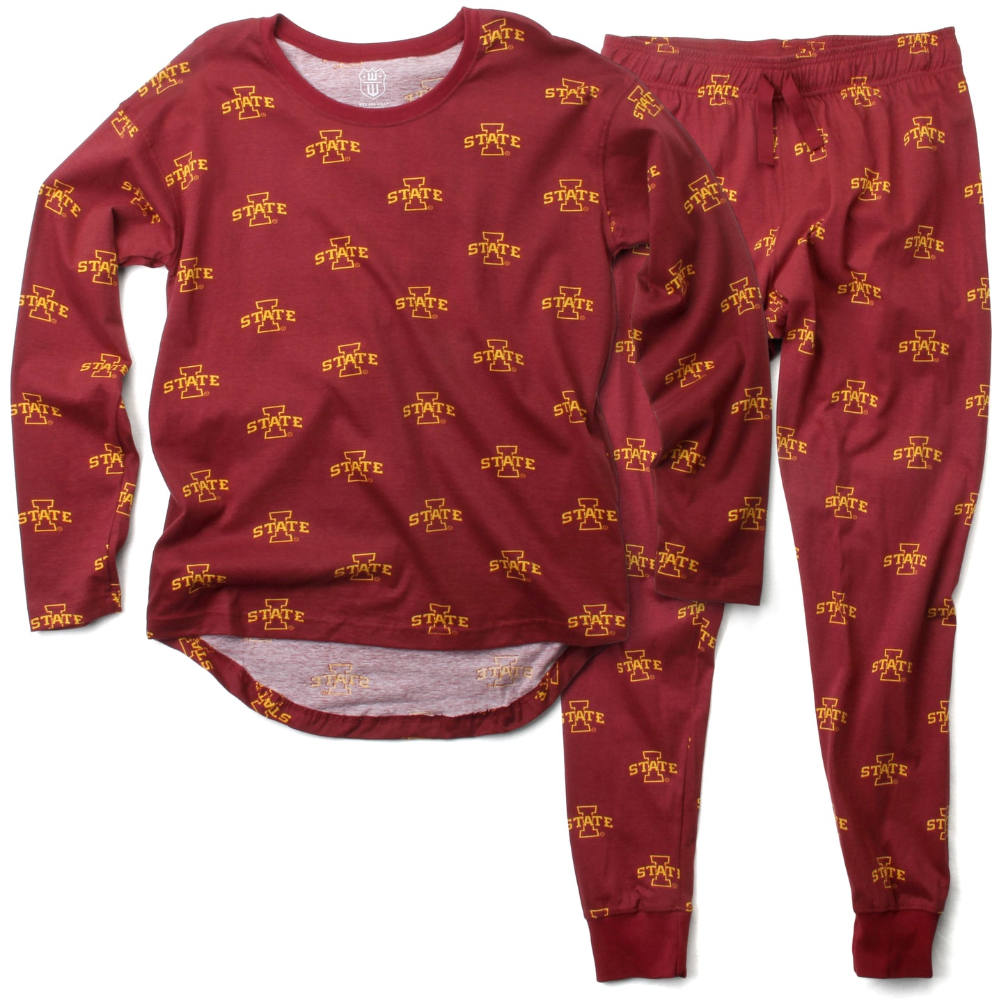 Iowa State Cyclones Women's All-Over Long Sleeved Pajamas