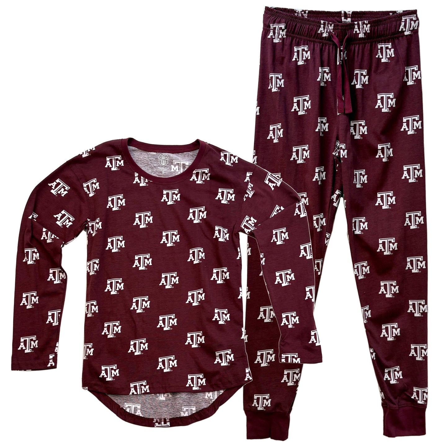 Texas A&M Aggies Women's All-Over Long Sleeved Pajamas