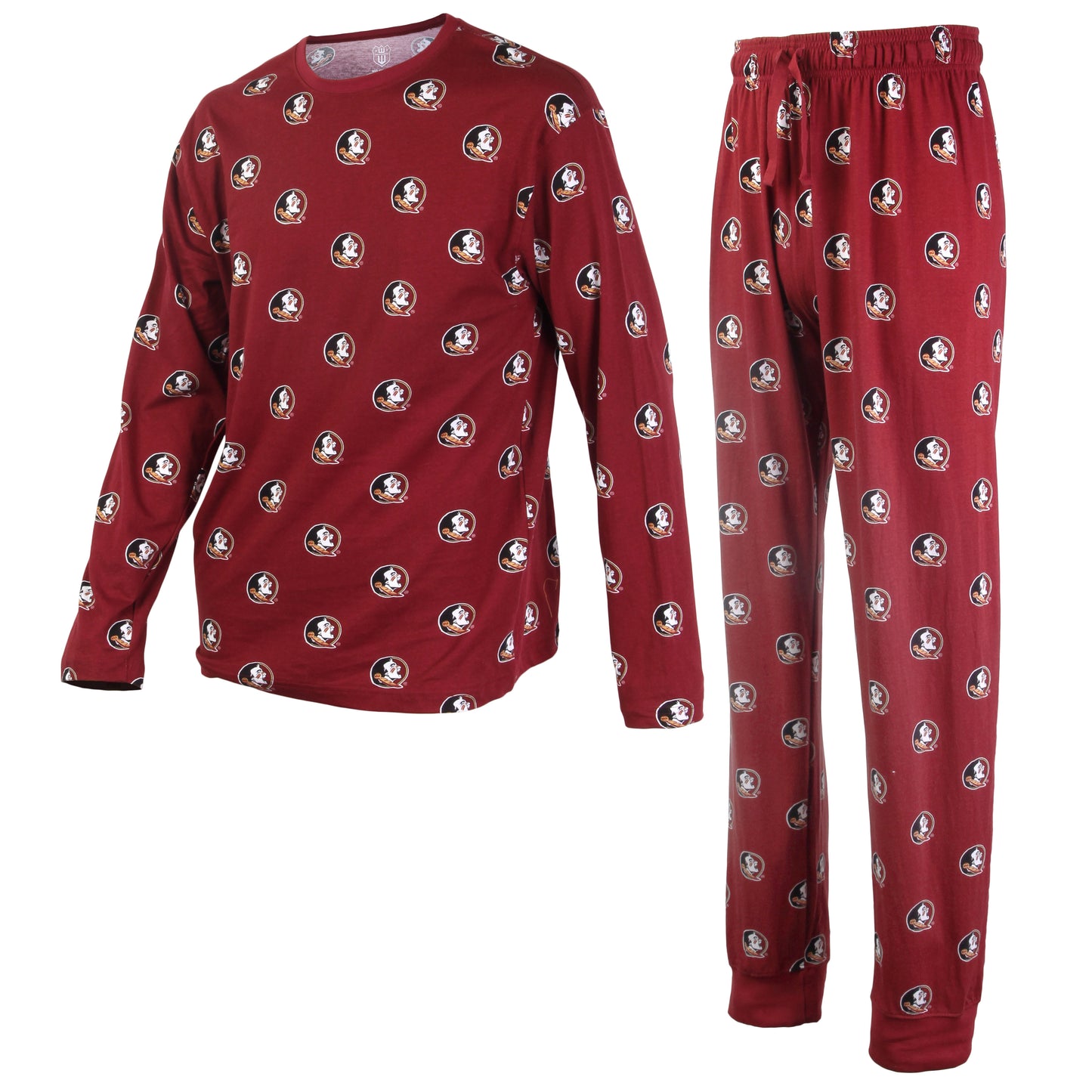 Florida State Seminoles Men's All-Over Logo Print LS PJ