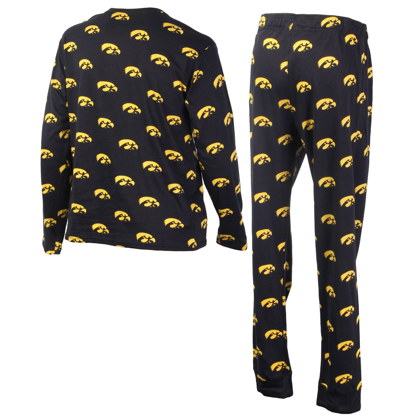 Iowa Hawkeyes Men's All-Over Logo Print LS PJ