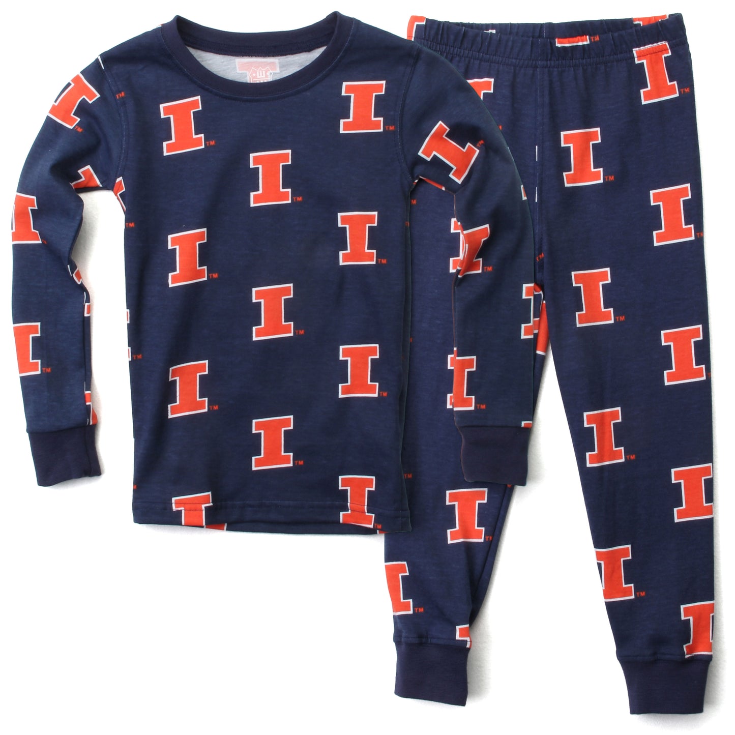 Illinois Fighting Illini Youth Allover Print LS Pajama