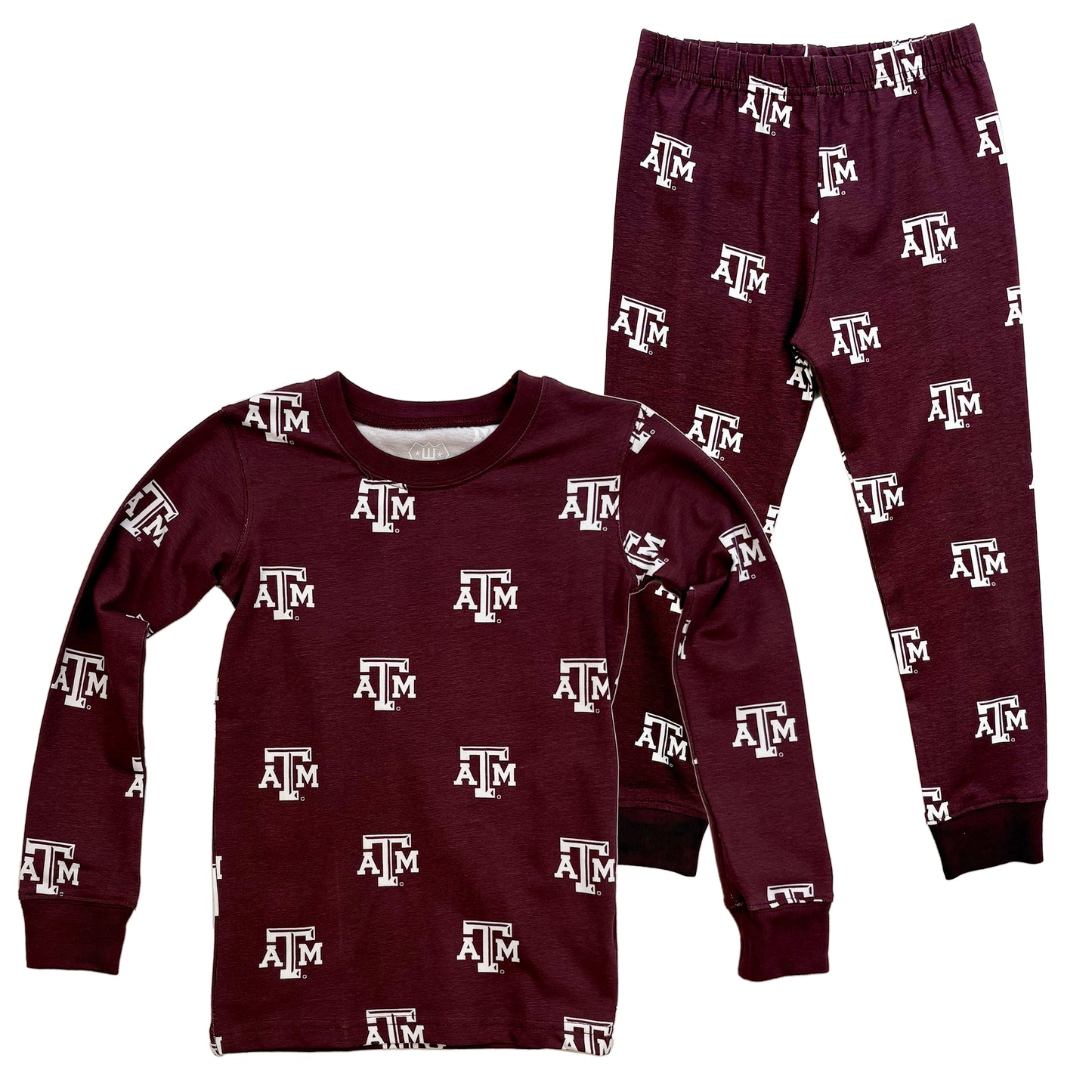 Texas A&M Aggies Youth Allover Print LS Pajama