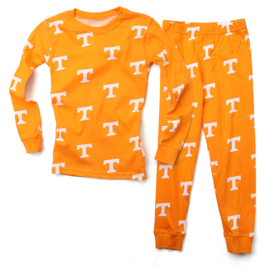 Tennessee Volunteers Youth Allover Print LS PJ