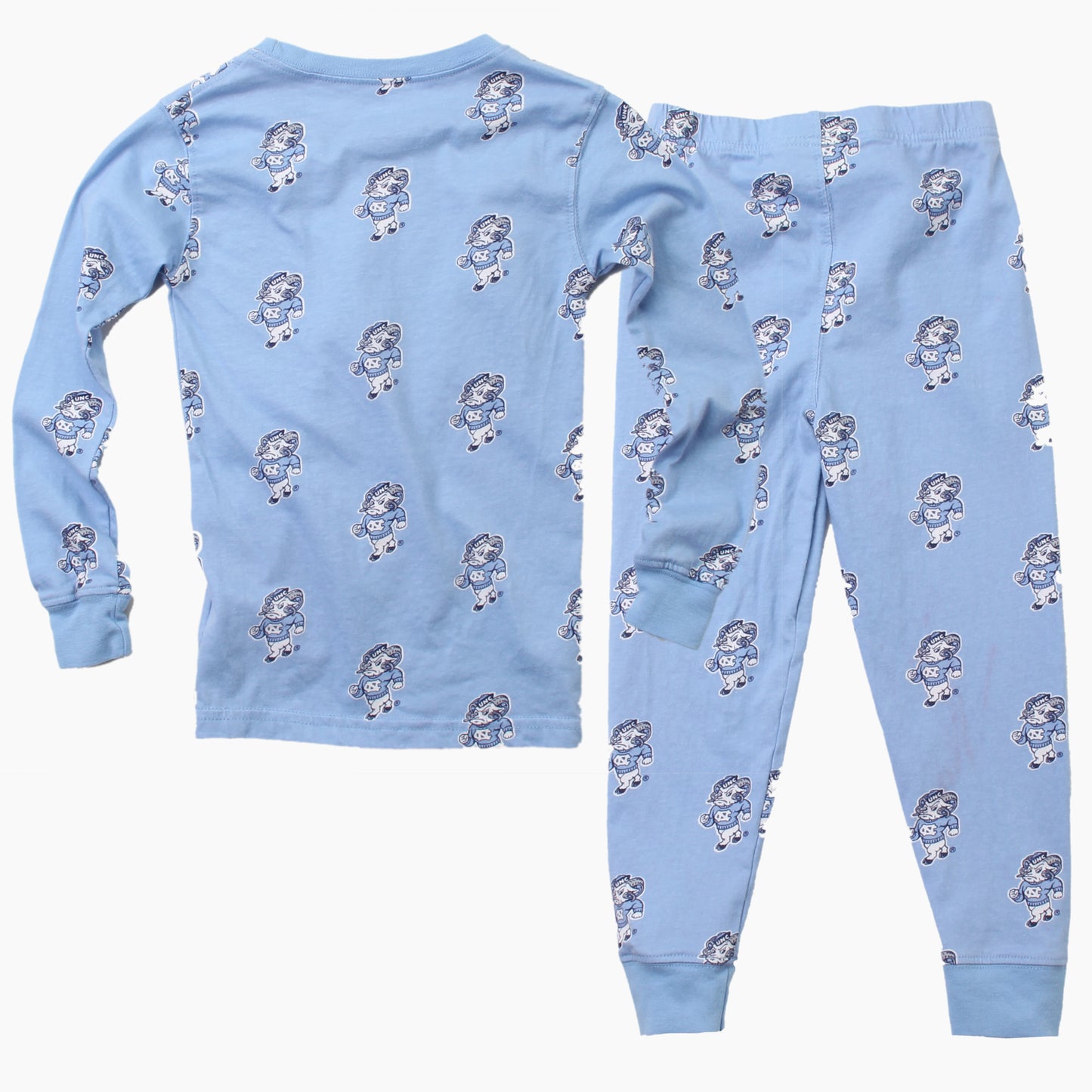 North Carolina Tar Heels Youth Allover Print LS Pajama