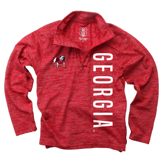 Georgia Bulldogs Youth Boys 1/4 Zip Cloudy Yarn