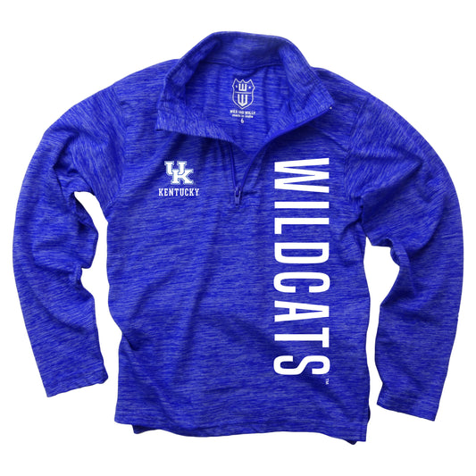 Kentucky Wildcats Youth Boys 1/4 Zip Cloudy Yarn