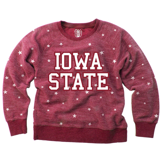 Iowa State Cyclones Youth Girls Allover Star Fleece Top