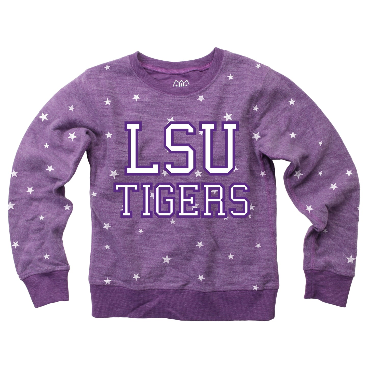 LSU Tigers youth Allover Star Fleece Top