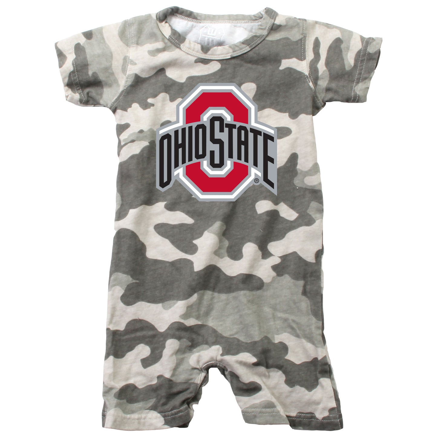 Ohio State Buckeyes Infant Camo SS Shorts Romper